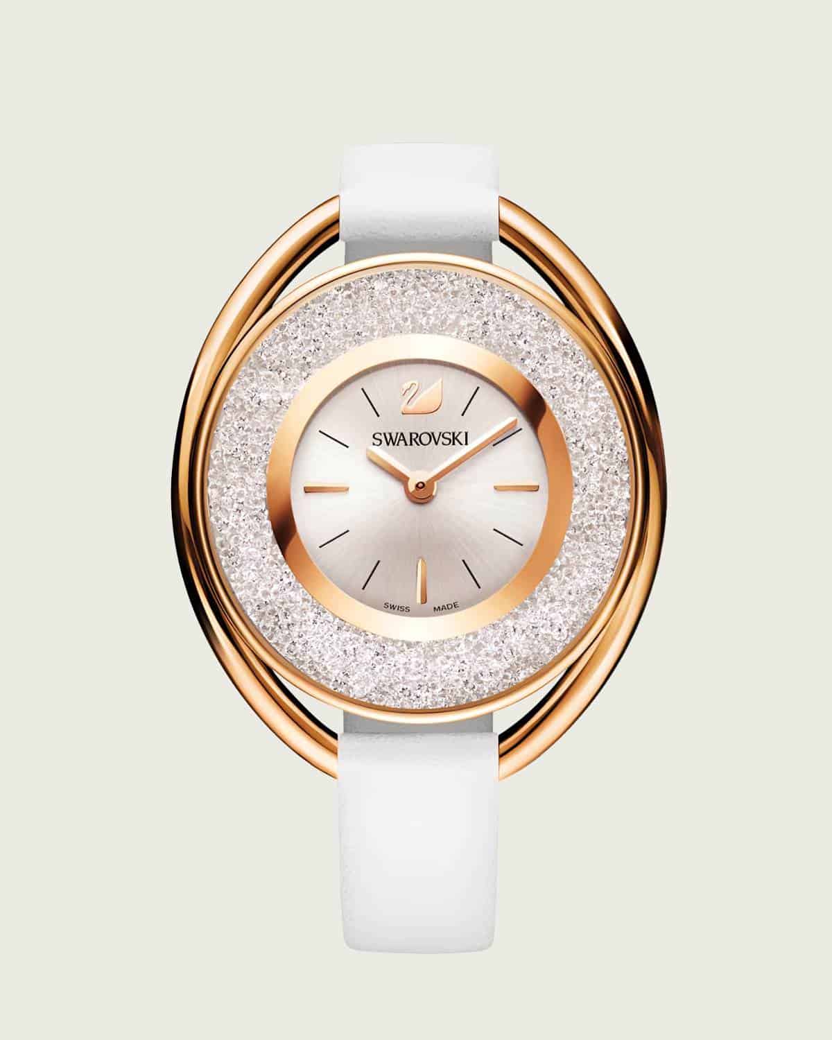 Đồng hồ Swarovski Crystalline Oval Gold Tone Bracelet Watch 5230946 được yêu thích.