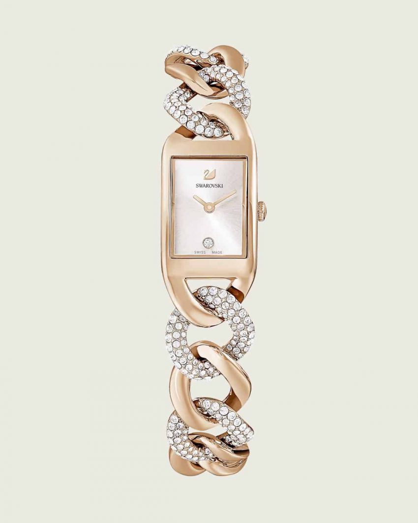 Swarovski Cocktail Gold Watch 5519321 24.5x16.5mm 5ATM
