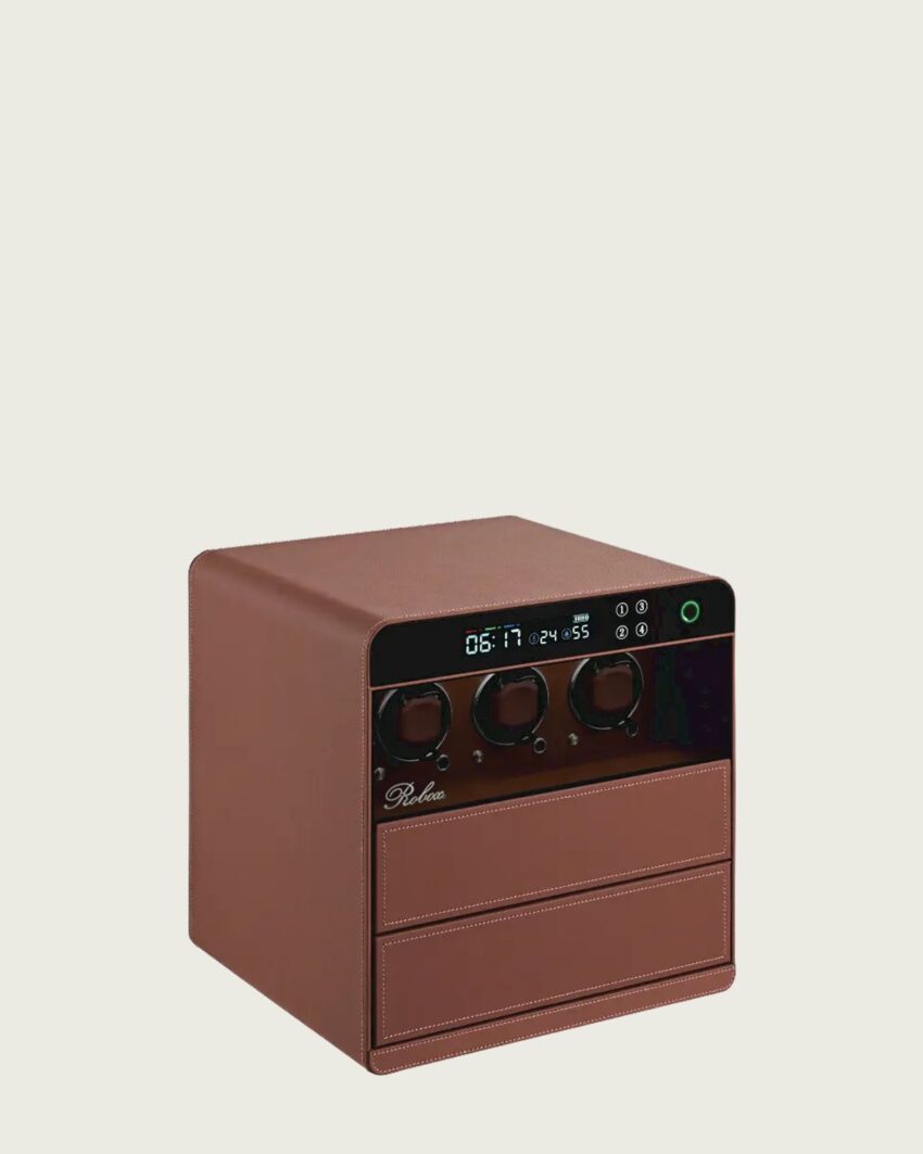 Hộp đựng đồng hồ cơ 3 xoay có khóa vân tay Robox RB23001