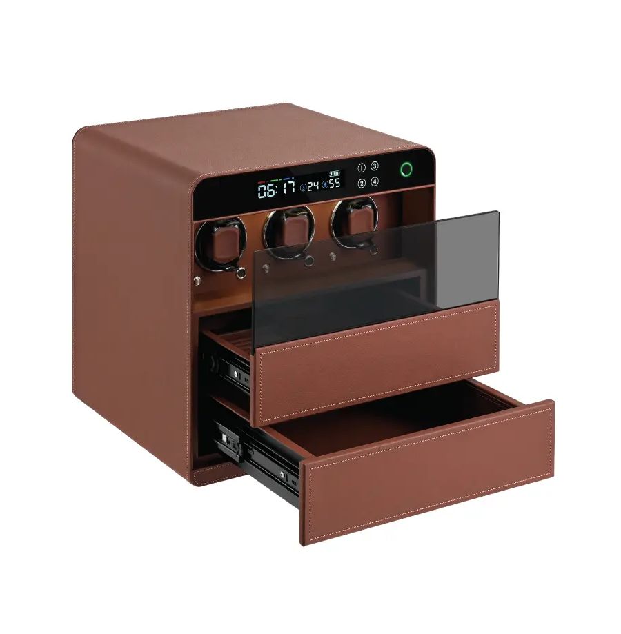 Hộp đựng đồng hồ và trang sức 2 ngăn Robox thiết kế nhỏ gọn.