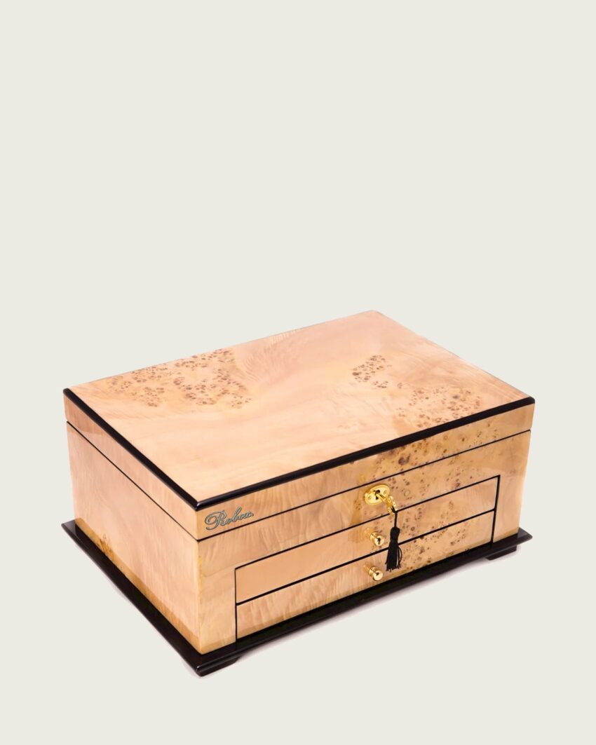 Hộp đựng trang sức 3 tầng bằng gỗ cao cấp Robox RB26001